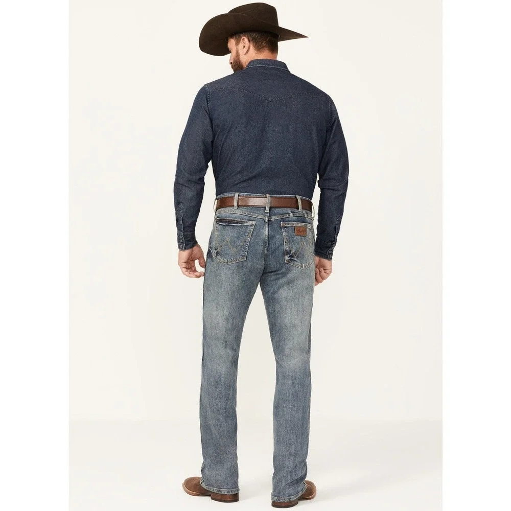 Wrangler Jeans Mens Size 29x32‎ Retro Slim Fit Bootcut Distressed Cowboy Western
